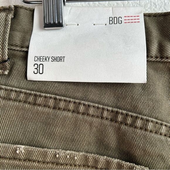 BDG | Cheeky Shorts in Military Green - Picture 6 of 8